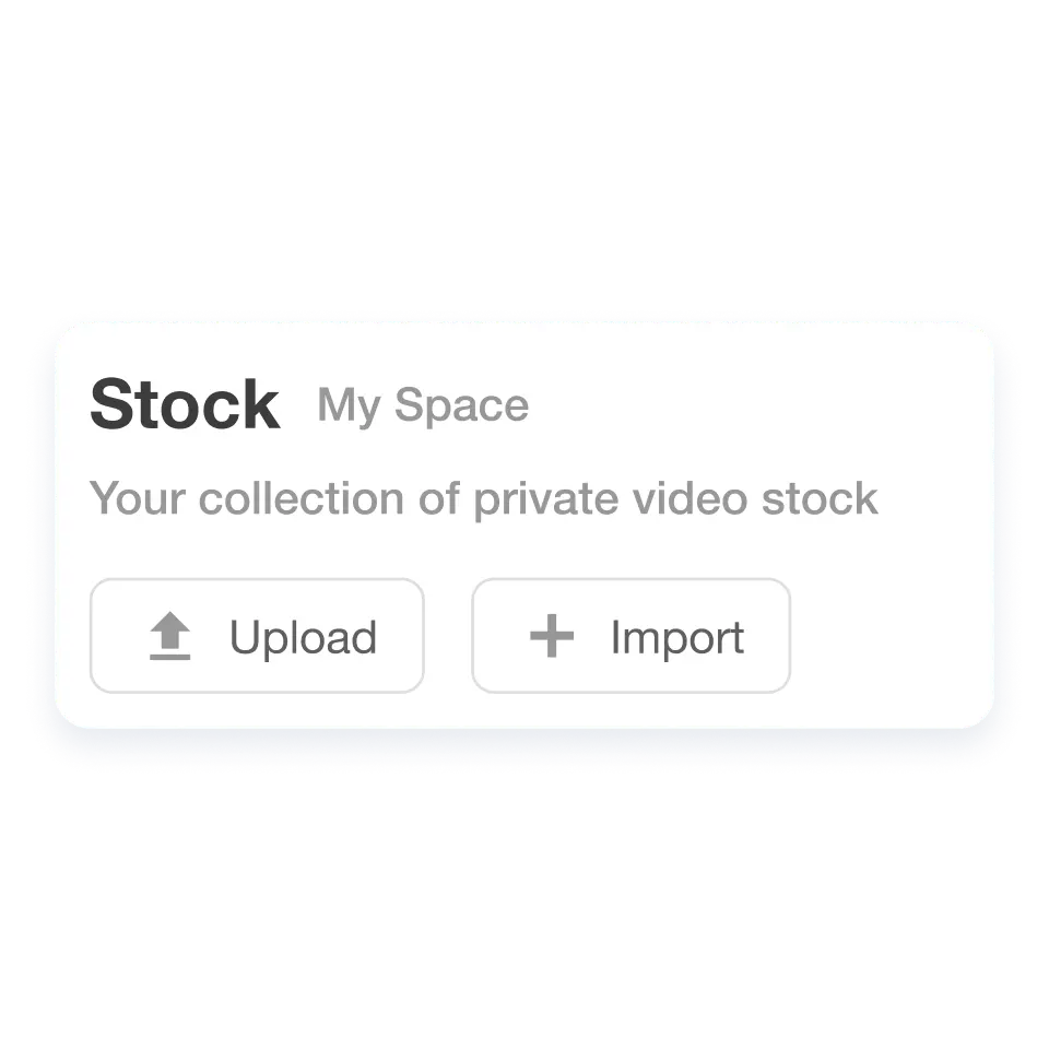 Upload your own footage to Visla personalized AI video creator using Private Stock library.
